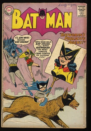 Cover Scan: Batman #133 VG- 3.5 1st Appearance Bat-Mite in Batman! Moldoff Cover! - Item ID #316810