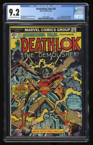 Cover Scan: Astonishing Tales #25 CGC NM- 9.2 1st App Deathlok! 1st George Perez Art! - Item ID #317969