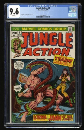 Cover Scan: Jungle Action #3 CGC NM+ 9.6 White Pages Jim Starlin Cover! - Item ID #318015