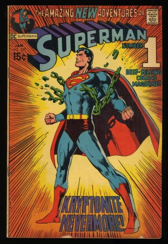 Cover Scan: Superman #233 FN+ 6.5 Neal Adams Cover!  Superman Breaks Loose! - Item ID #318470