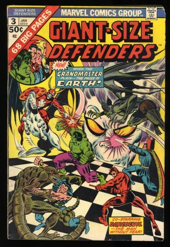 Cover Scan: Giant-Size Defenders #3 FN+ 6.5 1st Korvac! Daredevil Grandmaster! - Item ID #318480