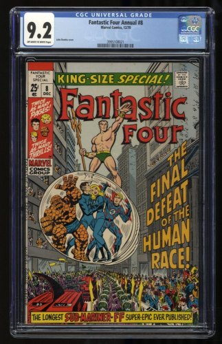 Cover Scan: Fantastic Four Annual #8 CGC NM- 9.2 Off White to White - Item ID #318524