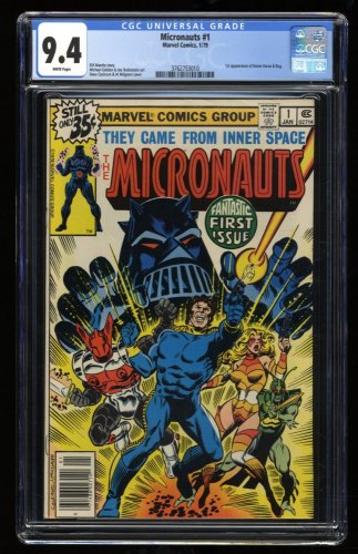 Cover Scan: Micronauts (1979) #1 CGC NM 9.4 White Pages 1st Baron Karza and Bug! - Item ID #319000