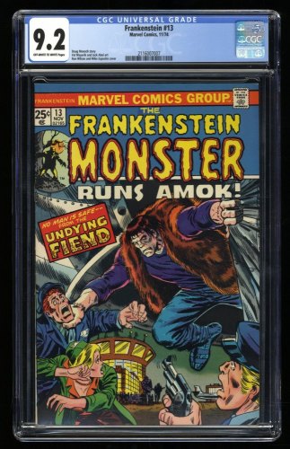Cover Scan: Frankenstein #13 CGC NM- 9.2 All Pieces of Fear! Ron Wilson Cover! - Item ID #319321