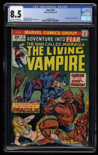 Cover Scan: Fear #22 CGC VF+ 8.5 Off White to White Morbius! - Item ID #319474