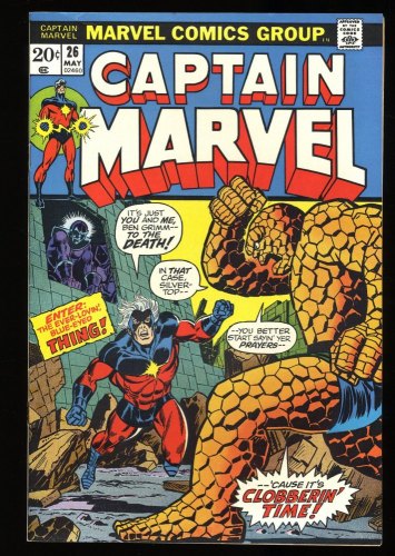 Cover Scan: Captain Marvel (1968) #26 VF/NM 9.0 1st Thanos Cover Appearance! - Item ID #319602