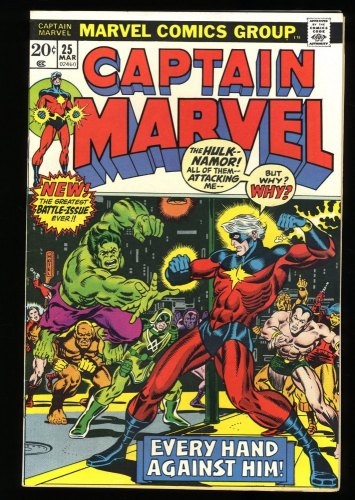 Cover Scan: Captain Marvel #25 VF+ 8.5 Thanos Cameo! Jim Starlin Cover! - Item ID #319612