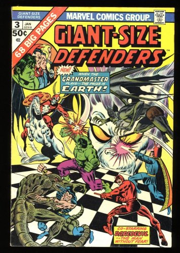 Cover Scan: Giant-Size Defenders #3 VF- 7.5 1st Korvac! Daredevil Grandmaster! - Item ID #319615