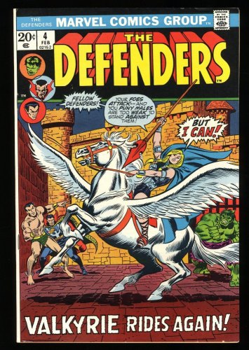 Cover Scan: Defenders #4 VF+ 8.5 1st Appearance Barbara Norris as Valkyrie! - Item ID #319617