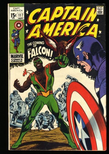 Cover Scan: Captain America #117 FN+ 6.5 1st Appearance Falcon! Stan Lee! - Item ID #319621