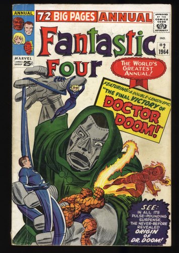 Cover Scan: Fantastic Four Annual #2 VG 4.0 Origin of Doctor Doom! Kirby/Stone Cover! - Item ID #319713