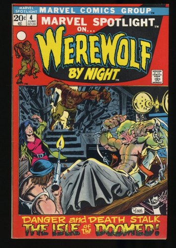 Cover Scan: Marvel Spotlight (1971) #4 VF 8.0 3rd Appearance Werewolf by Night! - Item ID #319762