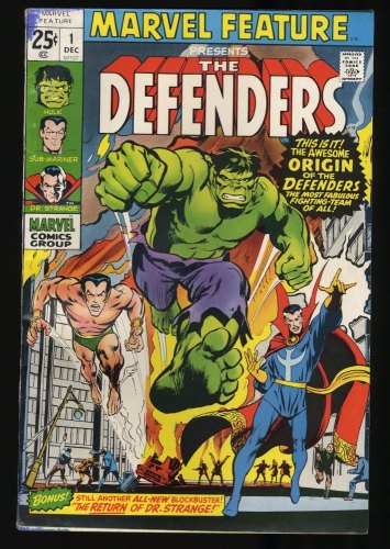 Cover Scan: Marvel Feature #1 FN+ 6.5 1st Appearance and Origin Defenders! - Item ID #319772