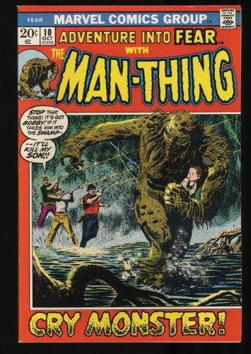 Cover Scan: Fear #10 VF+ 8.5 1st Appearance Man-Thing in Title and Origin Retold! - Item ID #319780