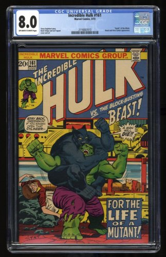 Cover Scan: Incredible Hulk #161 CGC VF 8.0 Off White to White VS. the Beast! - Item ID #319947