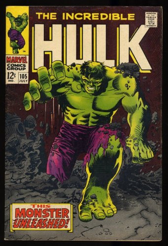 Cover Scan: Incredible Hulk (1962) #105 FN- 5.5 1st Appearance Missing Link! - Item ID #320248