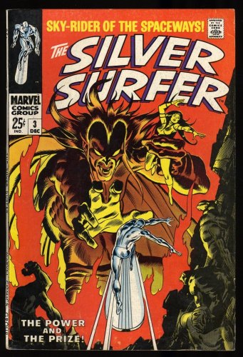Cover Scan: Silver Surfer #3 FN- 5.5 1st Appearance Mephisto! John Buscema! - Item ID #320258