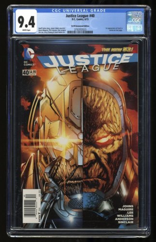 Cover Scan: Justice League #40 CGC NM 9.4 4.99 Newsstand Variant - Item ID #320319