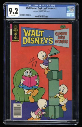 Cover Scan: Walt Disney's Comics And Stories #471 CGC NM- 9.2 White Pages DOUBLE COVER!! - Item ID #320351