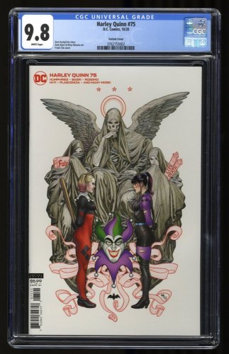Cover Scan: Harley Quinn #75 CGC NM/M 9.8 Frank Cho B Variant Guillem March Cover - Item ID #320489