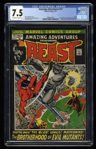 Cover Scan: Amazing Adventures #13 CGC VF- 7.5 Beast! Brotherhood of Evil Mutants! - Item ID #320550
