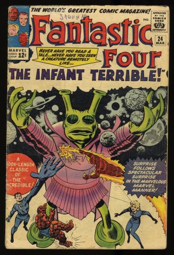 Cover Scan: Fantastic Four #24 GD 2.0 1st Appearance Infant Terrible!  Jack Kirby! - Item ID #320696