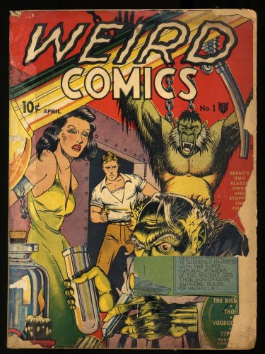 Cover Scan: Weird Comics (1940) #1 Inc 0.3 Classic George Tuska Cover! Viking god Thor! - Item ID #320704