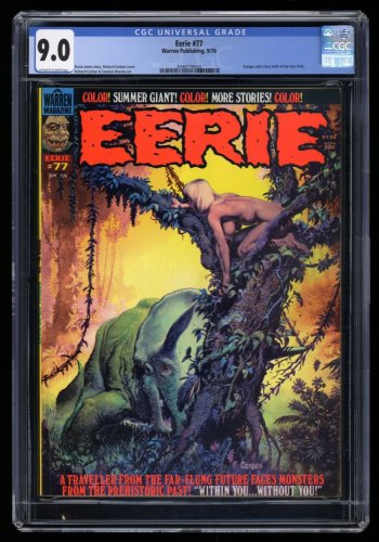 Cover Scan: Eerie #77 CGC VF/NM 9.0 Off White to White - Item ID #321044