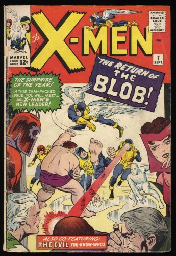 Cover Scan: X-Men #7 VG- 3.5 Blob! Magneto! Scarlet Witch Appearances! - Item ID #322190