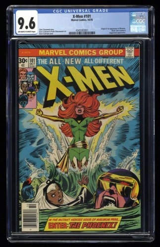 Cover Scan: X-Men #101 CGC NM+ 9.6 Off White to White Origin and 1st Appearance of Phoenix!!! - Item ID #323132