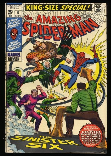 Cover Scan: Amazing Spider-Man Annual #6 FN+ 6.5 Sinister Six Appearance! - Item ID #323141