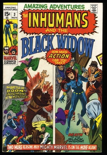 Cover Scan: Amazing Adventures #3 VF- 7.5 Black Widow Inhumans! - Item ID #323394