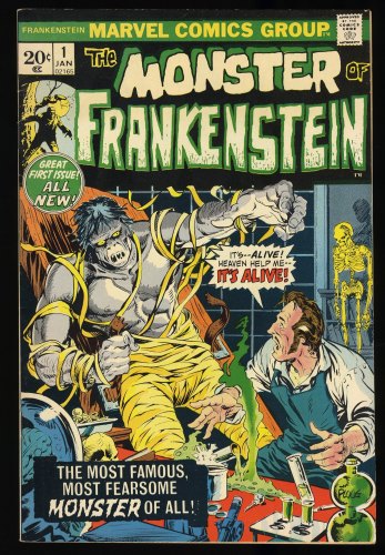 Cover Scan: Frankenstein (1973) #1 VF/NM 9.0 Mike Ploog Cover and Beautiful Artwork! - Item ID #323462