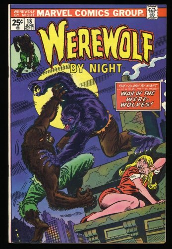 Cover Scan: Werewolf By Night #18 NM- 9.2  Murder By Moonlight! Werewolves War! Ron Wilson! - Item ID #323473