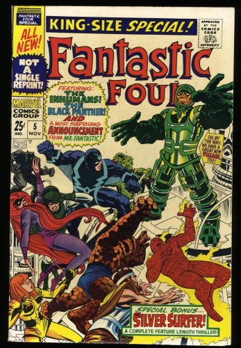 Cover Scan: Fantastic Four Annual #5 VF+ 8.5 1st Solo Silver Surfer! Psycho-Man! - Item ID #323502