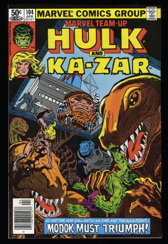 Cover Scan: Marvel Team-up #104 NM+ 9.6 Incredible Hulk Ka-Zar! - Item ID #323652