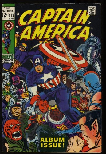 Cover Scan: Captain America #112 FN+ 6.5 Jack Kirby Art! Origin Retold Sub-Mariner! - Item ID #323961