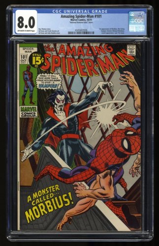 Cover Scan: Amazing Spider-Man #101 CGC VF 8.0 National Diamond Sales Variant - Item ID #323984