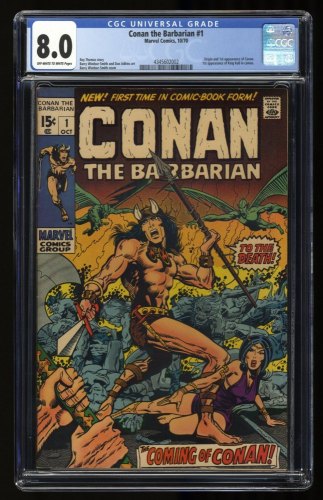 Cover Scan: Conan The Barbarian #1 CGC VF 8.0 1st App! Windsor-Smith Cover! - Item ID #323988