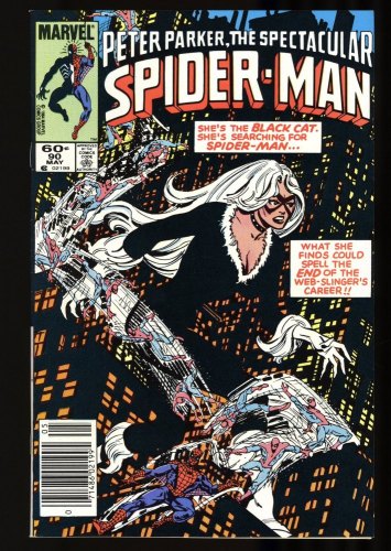 Cover Scan: Spectacular Spider-Man #90 NM 9.4 Newsstand Variant - Item ID #324365