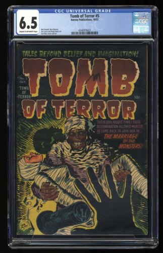 Cover Scan: Tomb Of Terror #5 CGC FN+ 6.5 Pre Code Horror! Mummy Cover! Elias Cover! - Item ID #324564