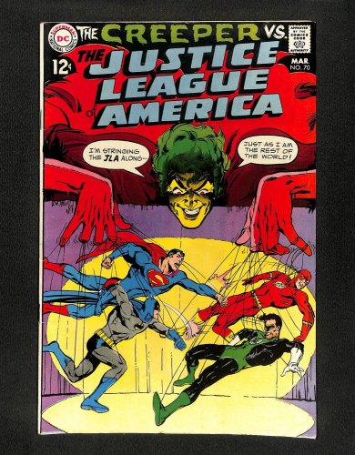 Cover Scan: Justice League Of America #70 VF+ 8.5 - Item ID #325105