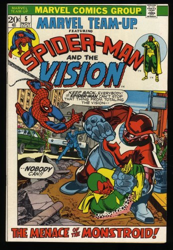 Cover Scan: Marvel Team-up #5 NM- 9.2 Spider-Man Vision! 1st Appearance Monstroid! - Item ID #326501