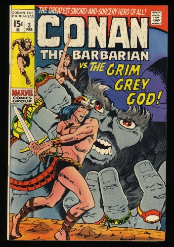 Cover Scan: Conan The Barbarian #3 VF+ 8.5 Barry Windsor-Smith Cover Art! - Item ID #326538
