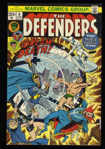 Cover Scan: Defenders #6 NM 9.4 Silver Surfer and Cyrus Black Appearance! - Item ID #326550