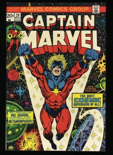 Cover Scan: Captain Marvel #29 NM- 9.2 Thanos Drax Cameos! - Item ID #326611