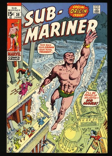 Cover Scan: Sub-Mariner #38 NM 9.4  &quot;Namor Agonistes!&quot; Severin Cover - Item ID #327070