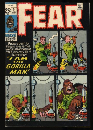 Cover Scan: Fear #5 VF- 7.5 Gorilla Man Scarce in High Grade! - Item ID #327193