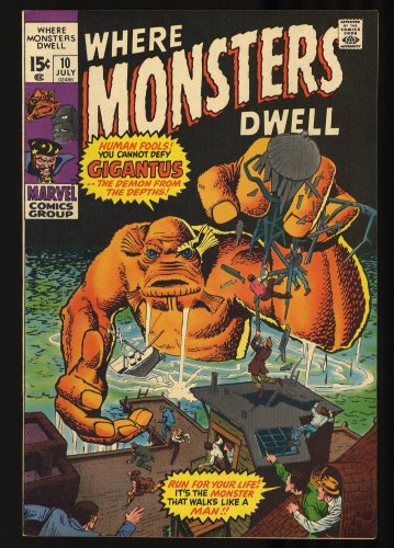 Cover Scan: Where Monsters Dwell #10 NM+ 9.6 - Item ID #327198