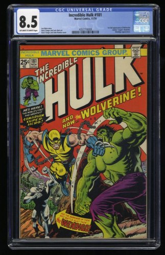Cover Scan: Incredible Hulk #181 CGC VF+ 8.5 1st Full Appearance Wolverine! - Item ID #327358